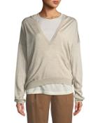 V-neck Dolman-sleeve