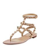 Rockstud Flat Strappy Sandal,