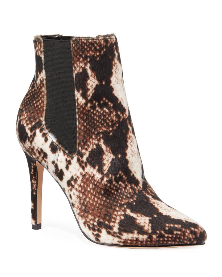 Detective Snake-print Booties