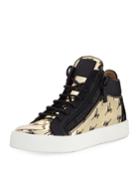 Logo High-top Leather