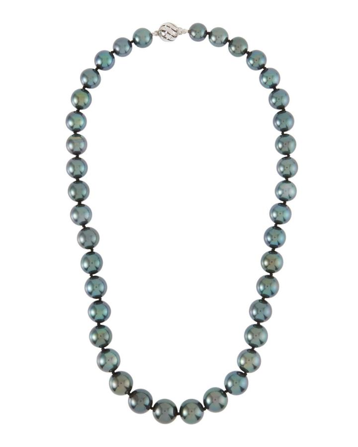 14k White Gold Tahitian Pearl Necklace