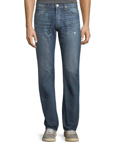 Byron Distressed Jeans, Blue