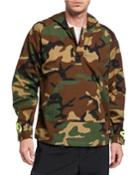 Men's Logo Typographic Hooded Anorak In Ripstop Camo
