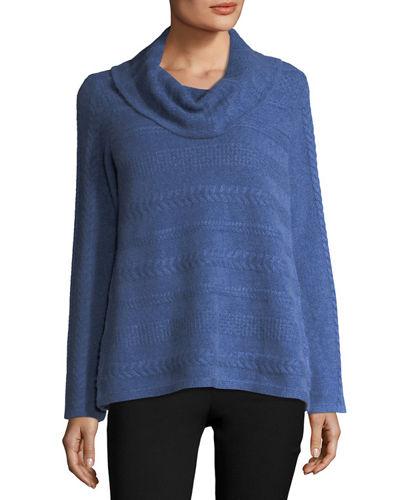 Cashmere Cowl-neck Cable-knit