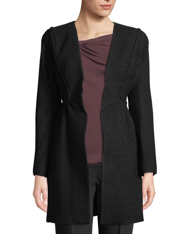 Fit-and-flare Corded Coat