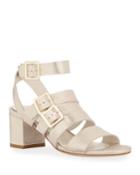 Tingle Metallic Buckle Ankle-wrap