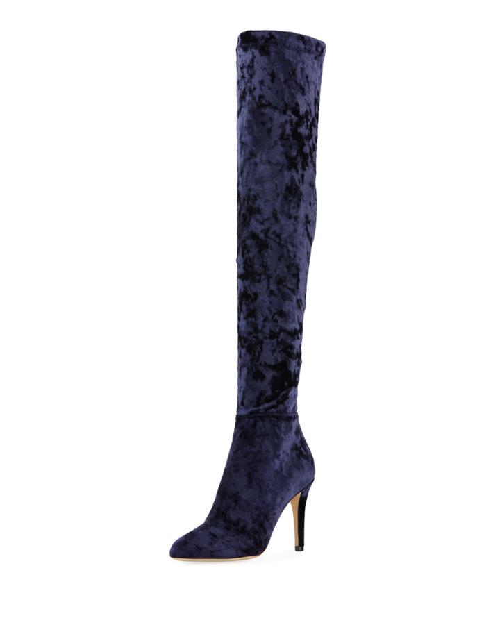 Toni Over-the-knee Stretch-velvet Boot