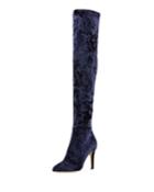 Toni Over-the-knee Stretch-velvet Boot