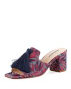 Chia Block-heel Brocade Tassel