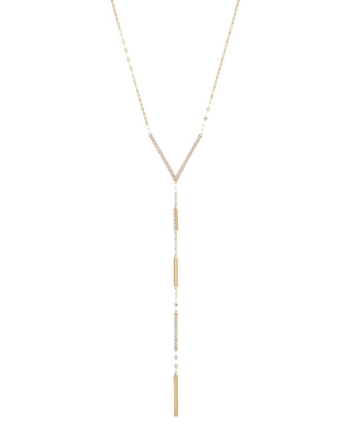 14k Gold Expose Diamond Y-drop Necklace