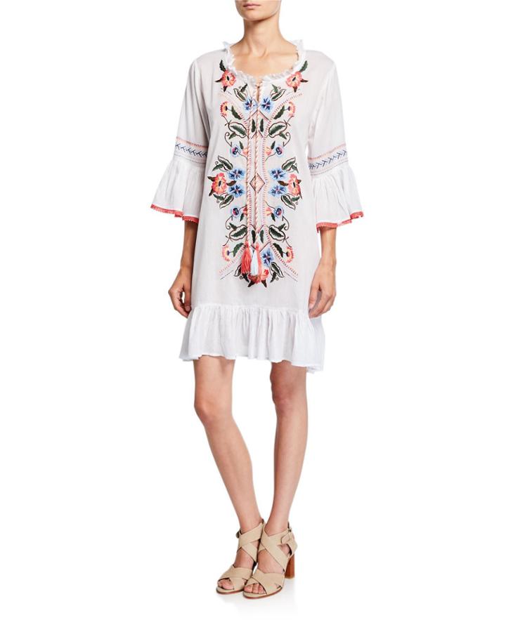 Hacienda Calypso Embroidered Dress