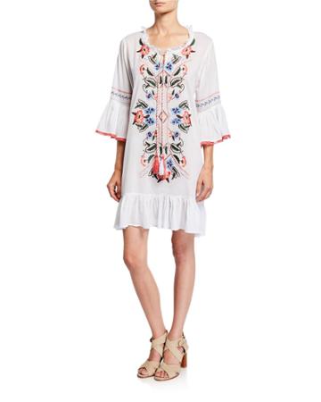 Hacienda Calypso Embroidered Dress