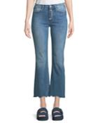 Lou Button-fly Flared-leg Ankle Jeans