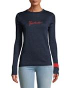 Forever Embroidered Metallic Pullover