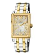 37mm Avenue Of Americas Glamour Diamond Watch W/ Bracelet Strap, Two-tone