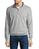 Men's Mock-neck Jersey Sweatshirt, Gray