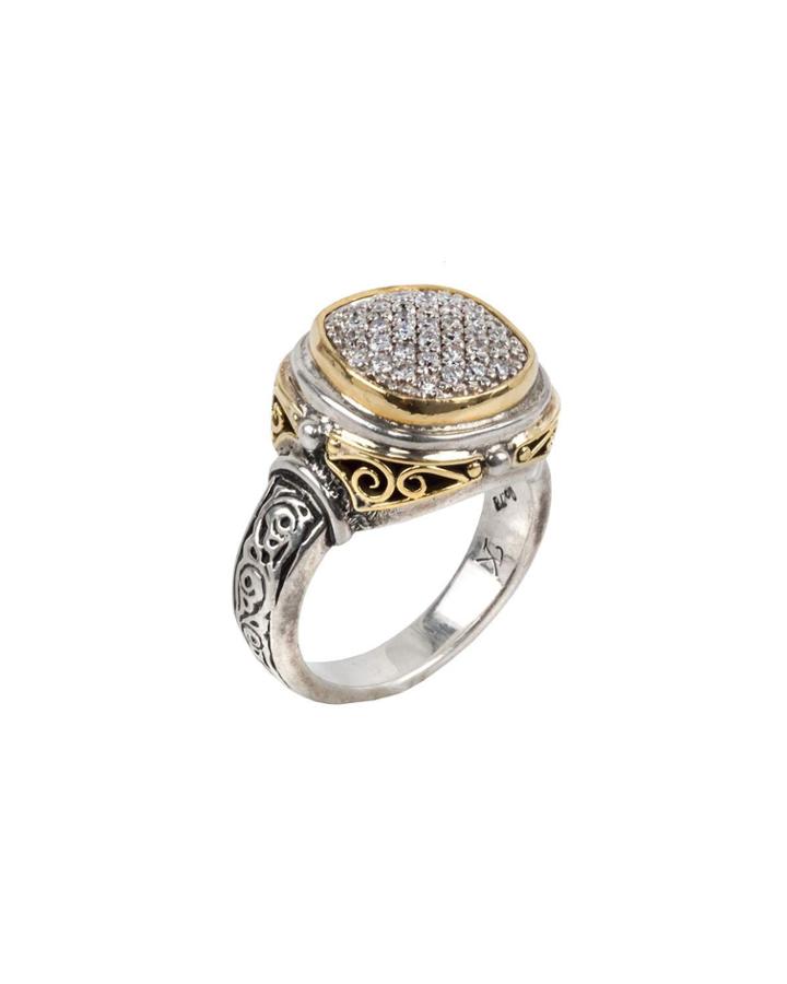 Diamond Classics Pave Diamond Cushion Ring,