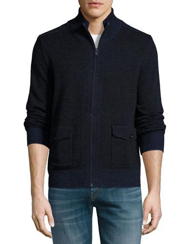 Stand-collar Zip-front