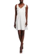 Faux-wrap Tie-shoulder