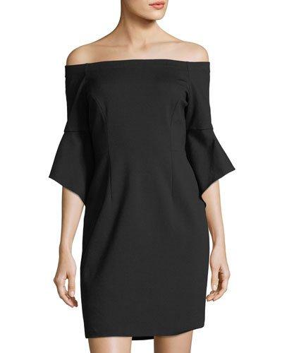 Ponte Off-the-shoulder Dress