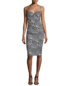 Dionella Floral-print Bustier Cocktail Dress