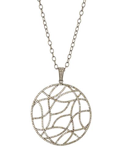 Pav&eacute; Champagne Diamond Pendant Necklace