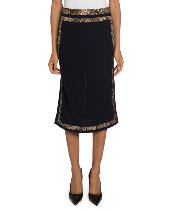 Snake-trim Crepe Jersey