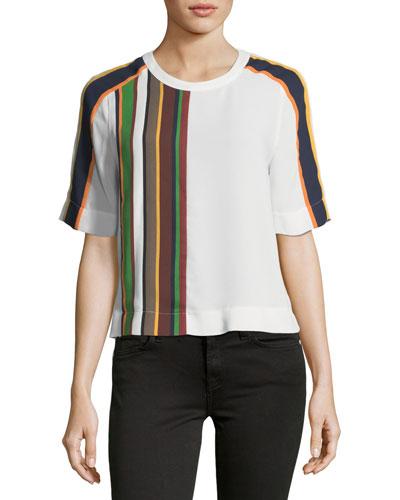 Striped Sportswear Boxy Top