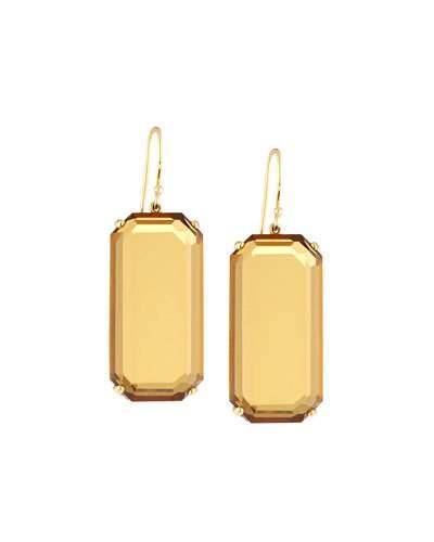 Rock Candy Gelato 18k Citrine Drop Earrings, Brown