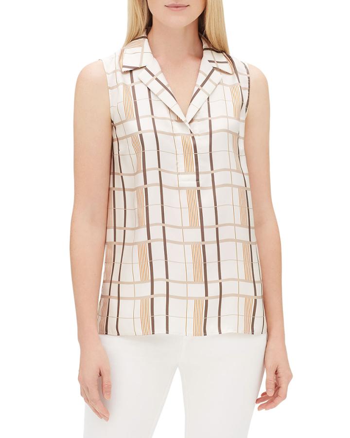 Kit Sleeveless Savvy Plaid Blouse