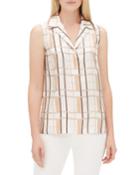 Kit Sleeveless Savvy Plaid Blouse