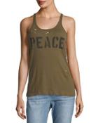 Peace Graphic Distressed Tank