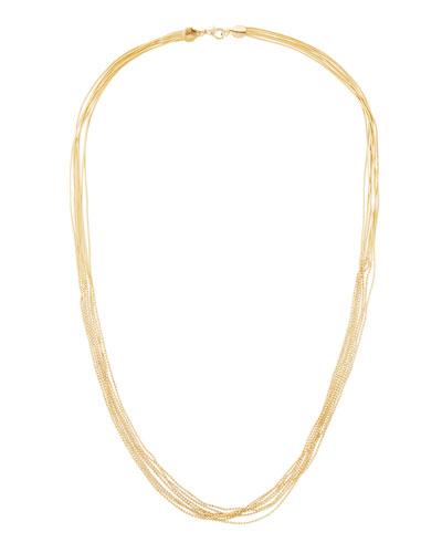 Long Multi-strand Necklace, Golden