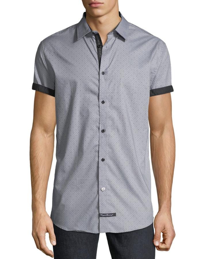 Pin-dot Short-sleeve