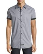 Pin-dot Short-sleeve