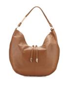 Mia Leather Hobo Bag, Chestnut