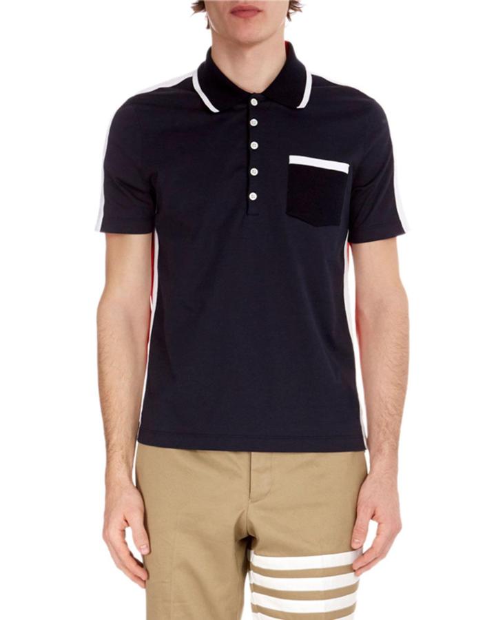 Men's Bi-color Cotton Polo