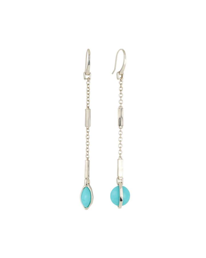 Senso Wrapped Stone Earrings In Turquoise