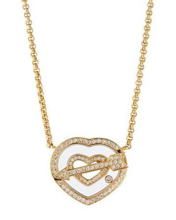 Happy Diamonds Heart Target Pendant Necklace