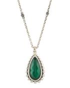 Maya Malachite Triplet Teardrop Pendant Necklace