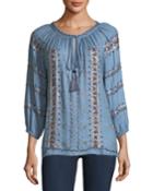Phoenix Embellished Blouse, Blue