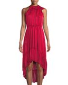 Vitala Tie-neck High-low Dress
