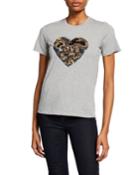 Reversible Sequin Heart Cotton Tee