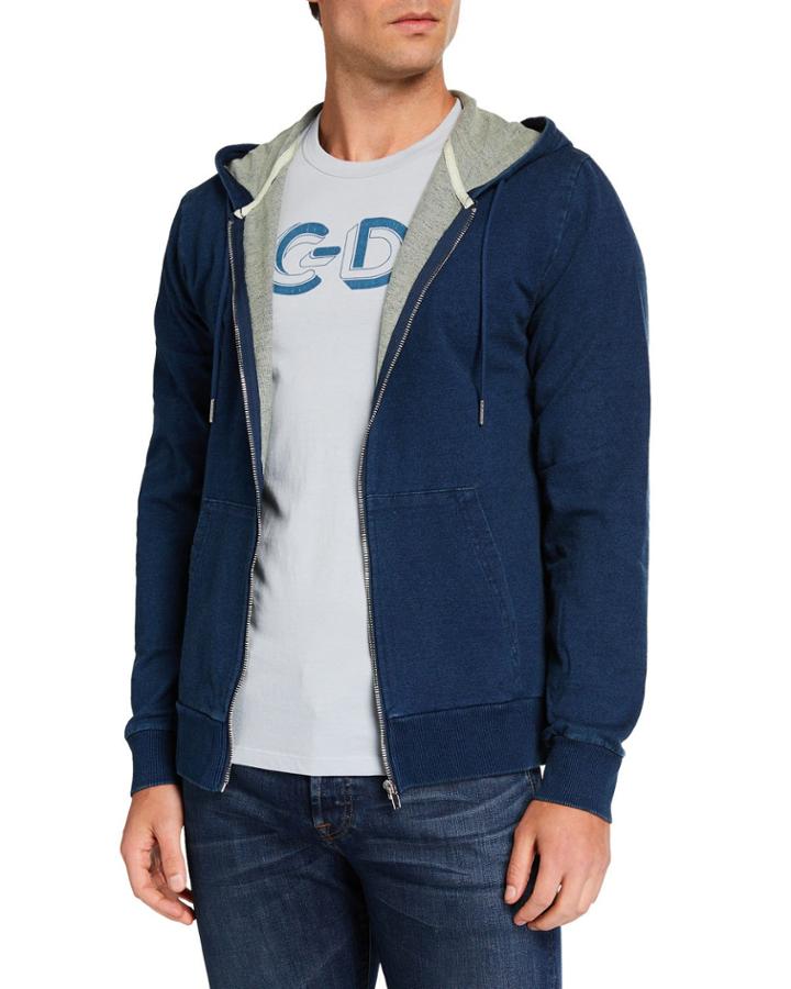 Men's Denim Knit Hoodie