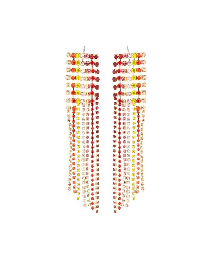 Multicolor Crystal Chandelier Earrings