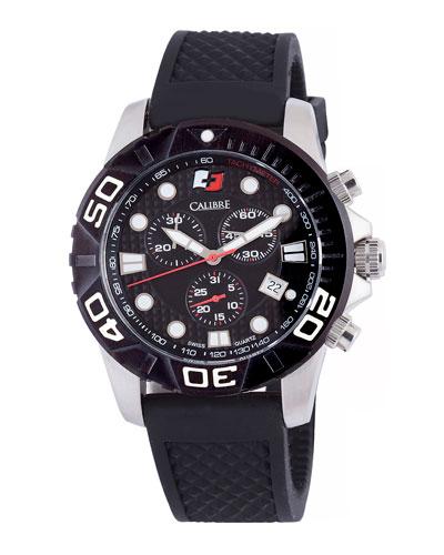 42mm Men's Akron Chronograph Watch W/ Rubber