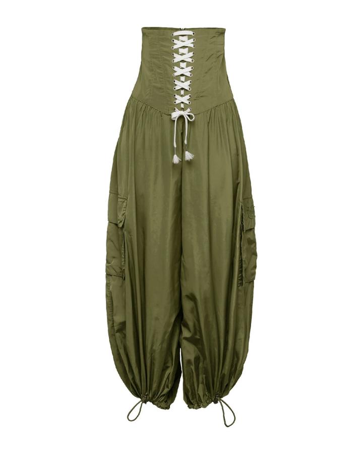 Corset Genie Pants, Green