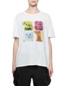 Bad Toys 4-square Stuffed Animal Crewneck Cotton T-shirt