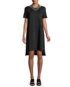 Stretch Ponte Short-sleeve Dress