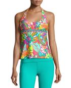 Jungle Flower T-back Performance Tank